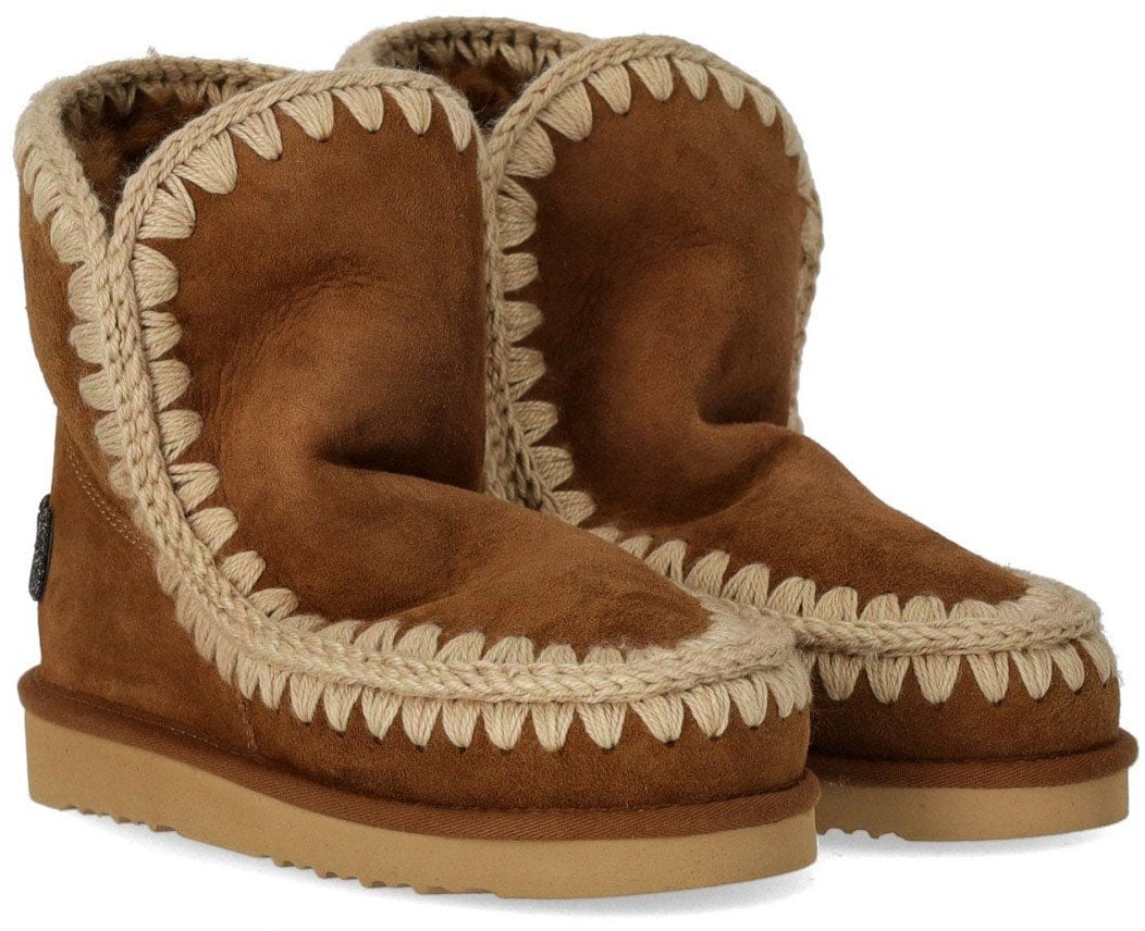MOU MOU ESKIMO GLITTER LOGO COGNAC BOOT Bruin