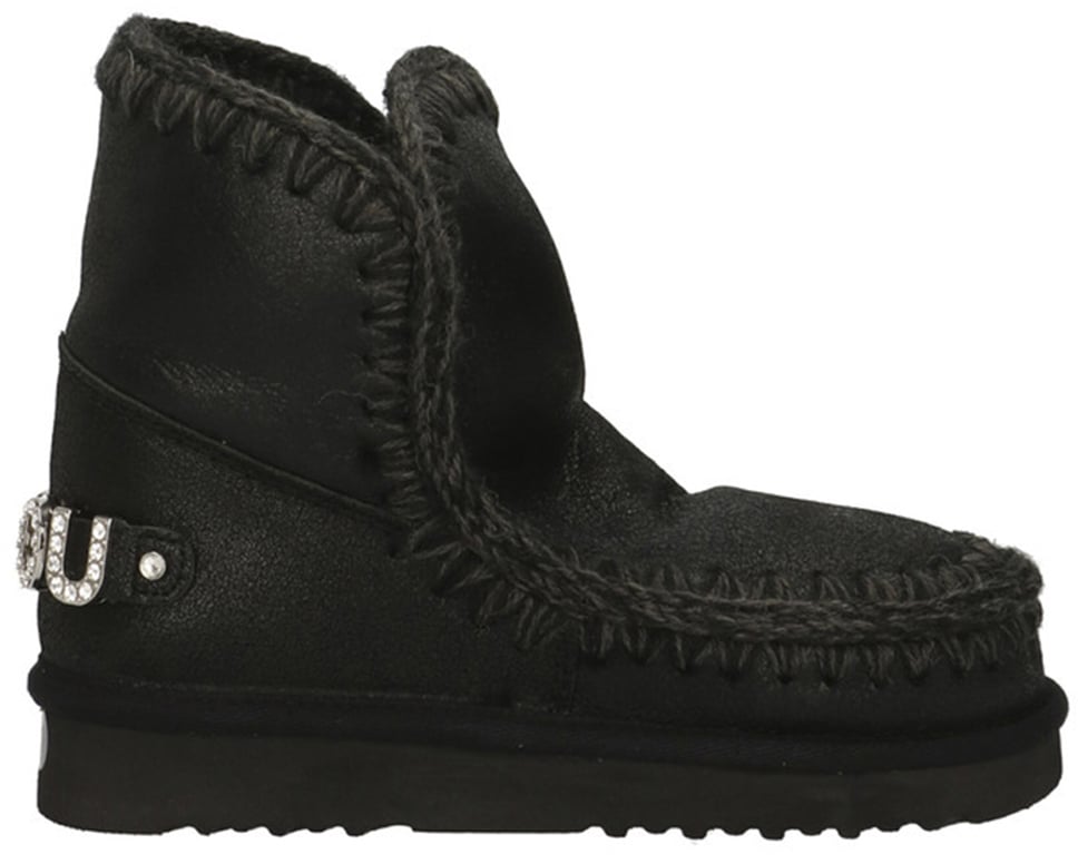 MOU Boots Cracked Blackgrey Donkergrijs