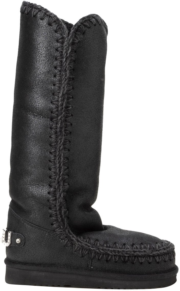 MOU Boots Cracked Blackgrey Donkergrijs