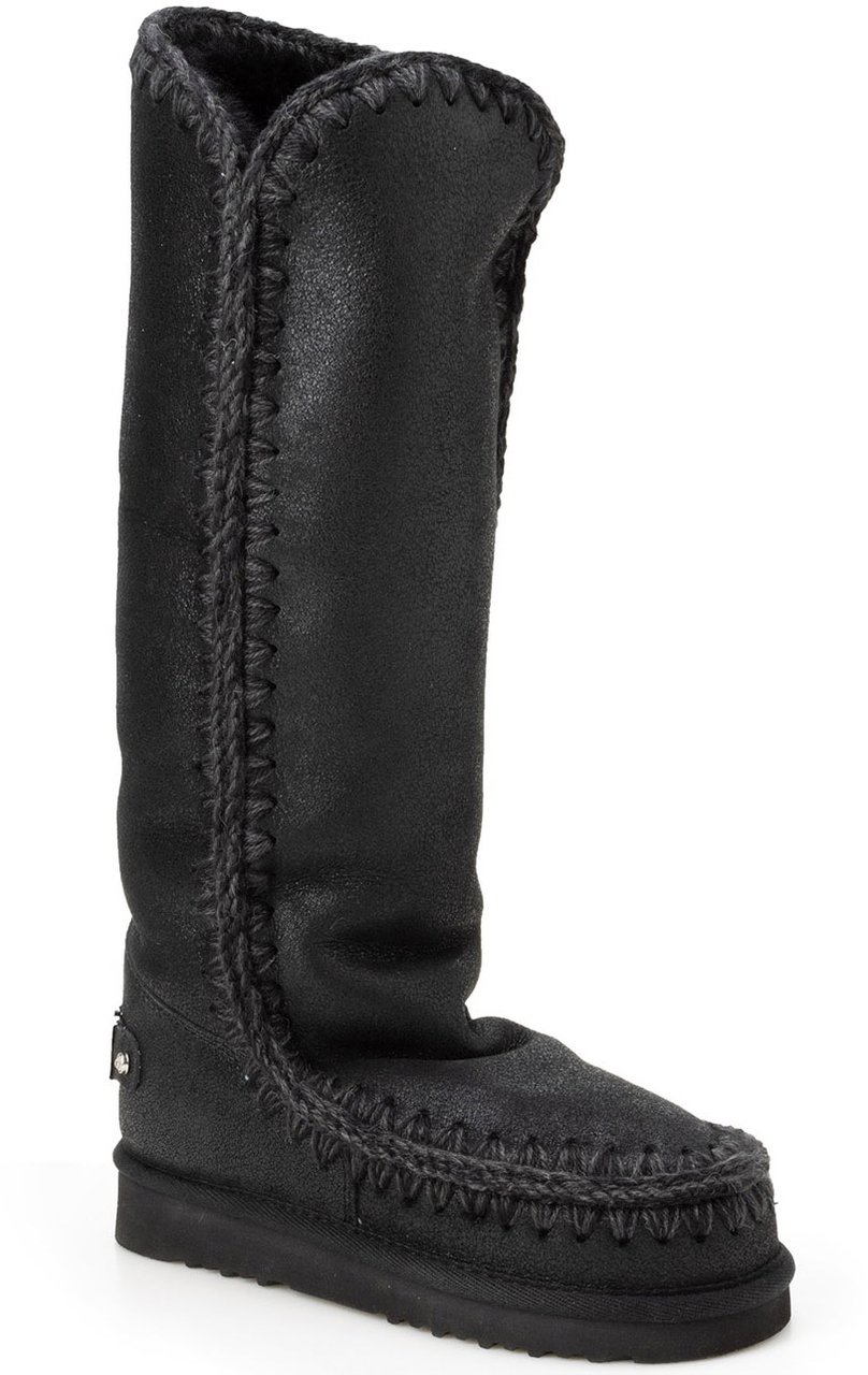 MOU Boots Cracked Blackgrey Donkergrijs