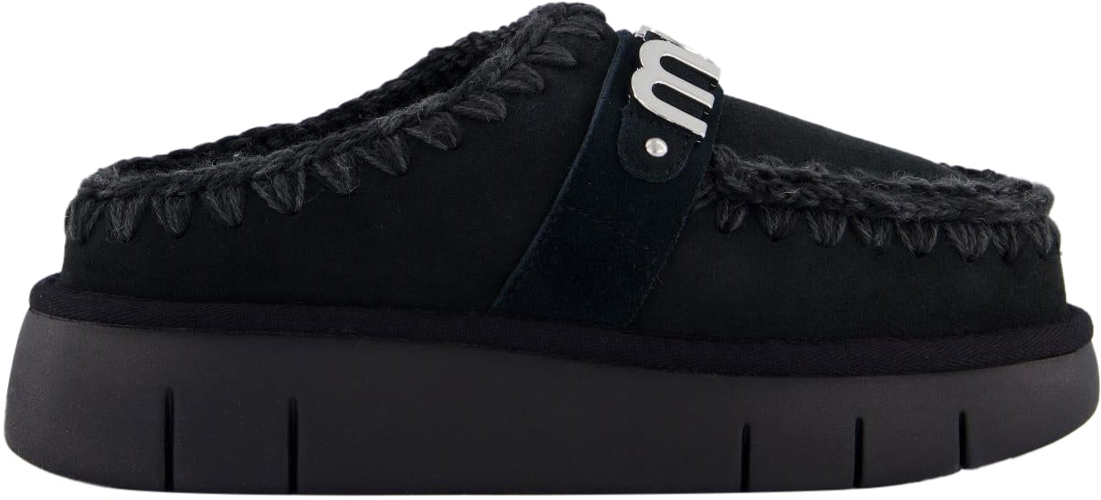 MOU Dames Bounce Clog Zwart Zwart