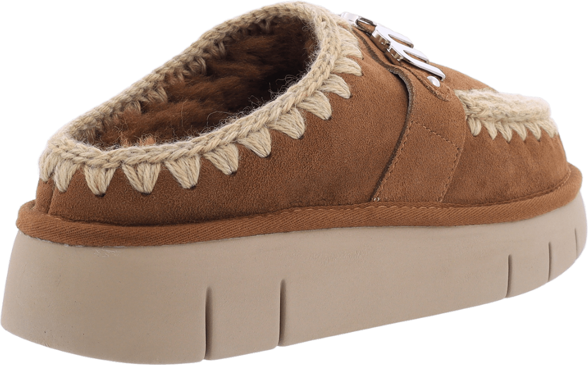 MOU Dames Bounce Clog Logo Cognac Bruin