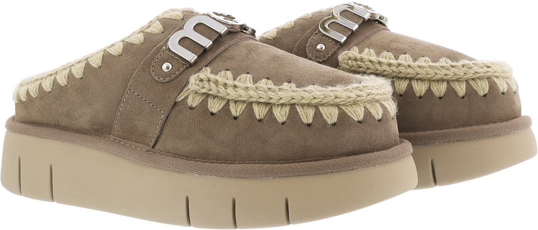 MOU Dames Bounce Clog Logo Elephant Grey Grijs