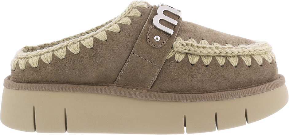 MOU Dames Bounce Clog Logo Elephant Grey Grijs