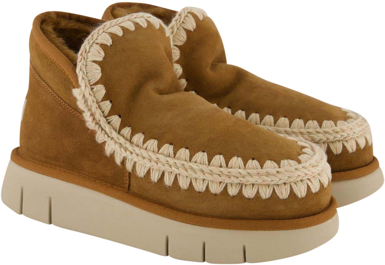 MOU Dames Eskimo Bounce Sneaker Cognac Bruin