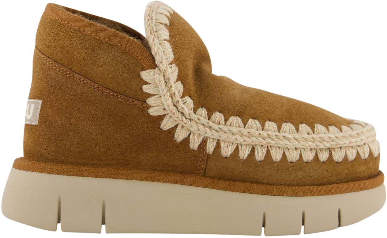 MOU Dames Eskimo Bounce Sneaker Cognac Bruin