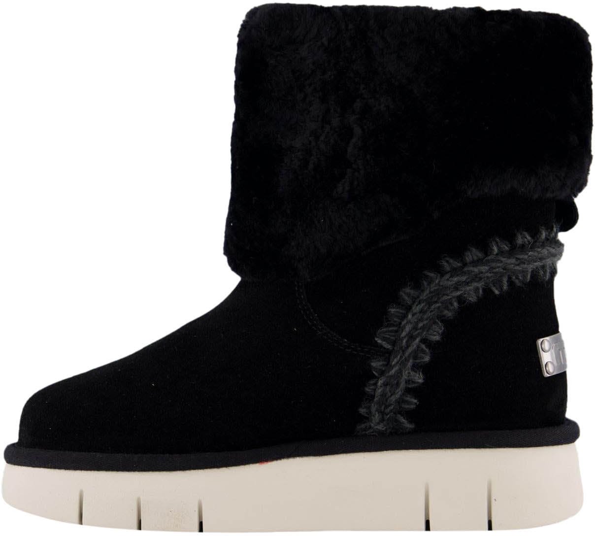 MOU Dames Bounce Boot Shearling Zwart Zwart