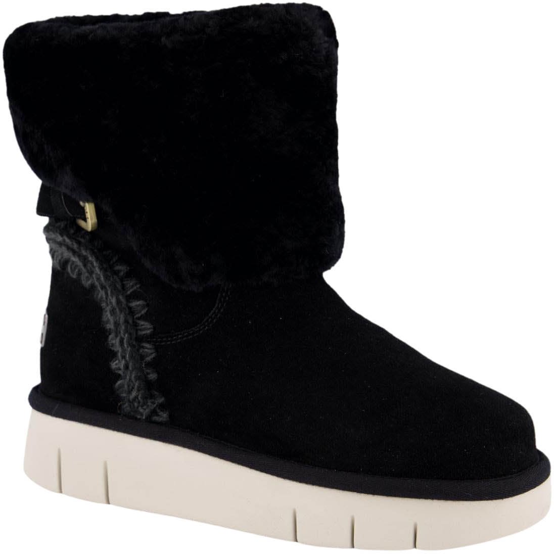 MOU Dames Bounce Boot Shearling Zwart Zwart