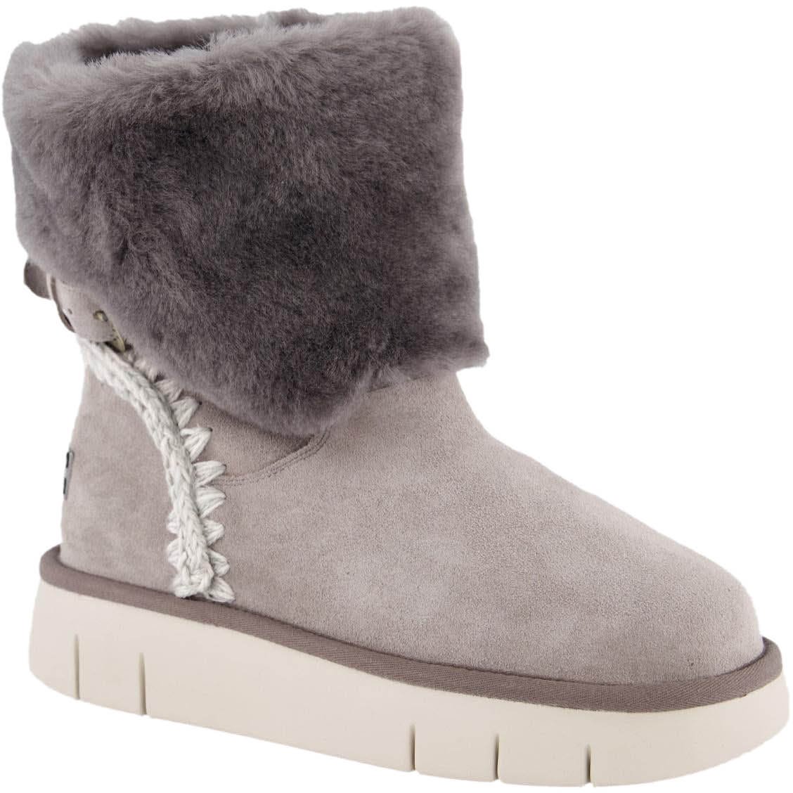 MOU Dames Bounce Boot Shearling Grijs Grijs