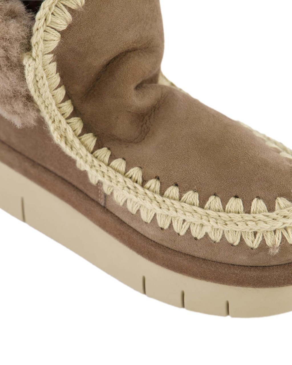 MOU Dames Welt Furry Collar Elephant Gre Grijs
