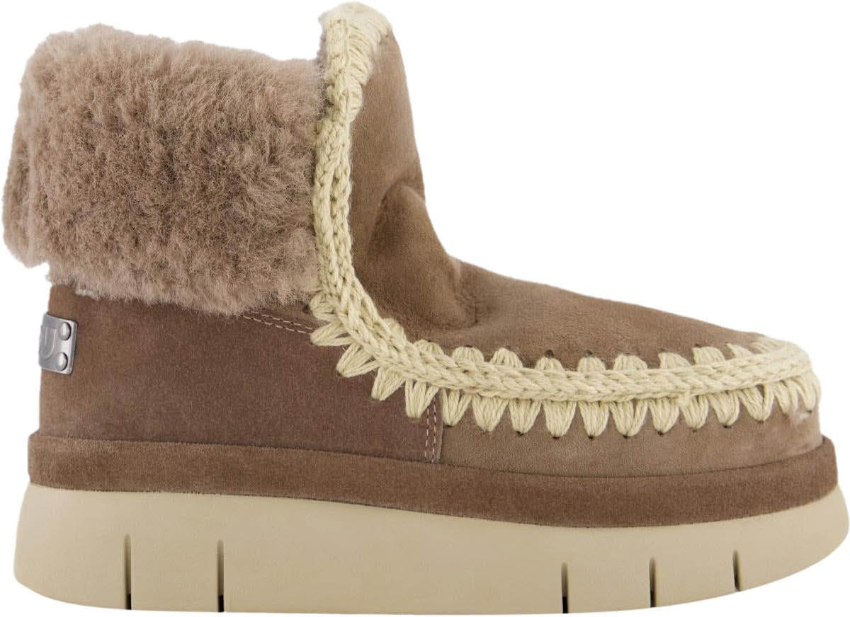 MOU Dames Welt Furry Collar Elephant Gre Grijs