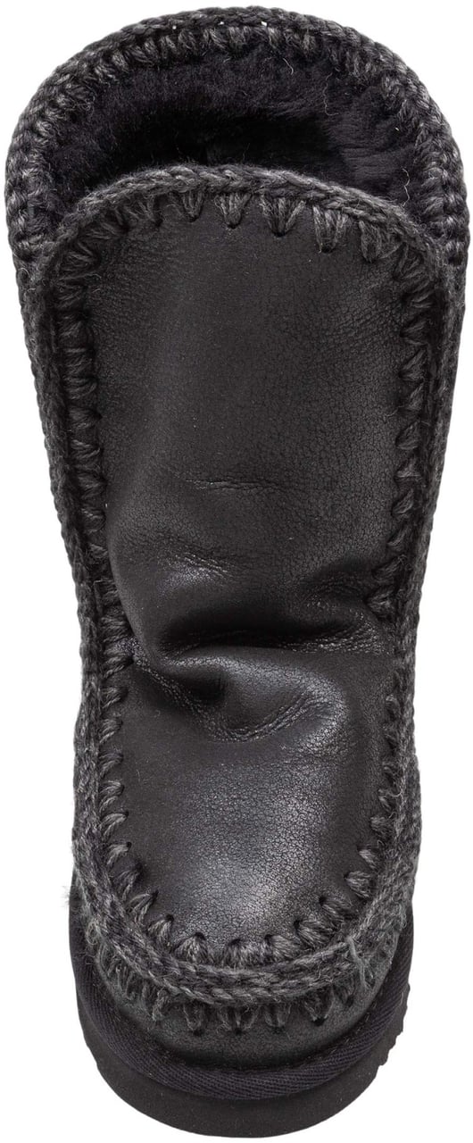 MOU Mou eskimo 24 leather boot, black/grey Zwart