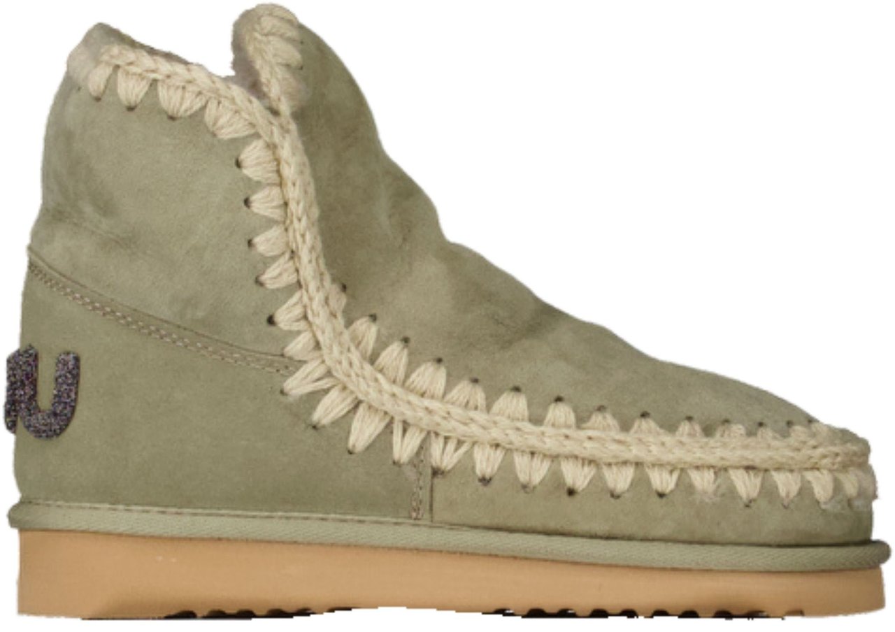 MOU Mou Eskimo 18 Glitter Logo Pantoffels Lichtgroen Mu.fw101050a Groen