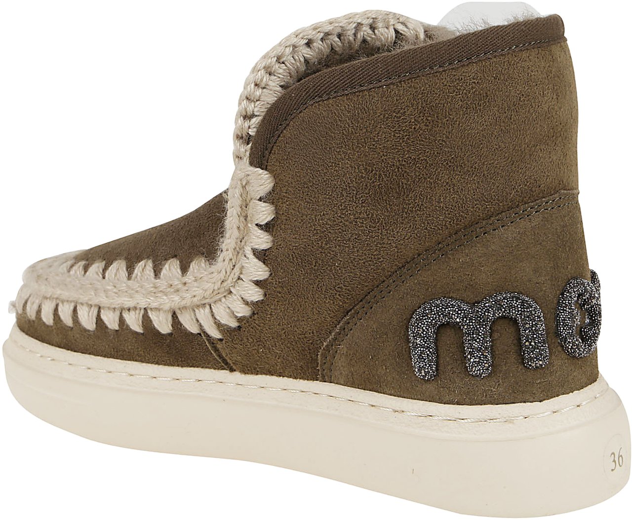 MOU MOU ESKIMO SNEAKER BOLD GLIT.LOGO Lime