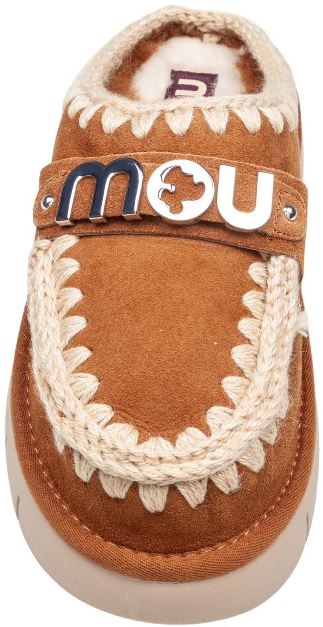 MOU Mou bounce sheepskin clog cognac color Bruin