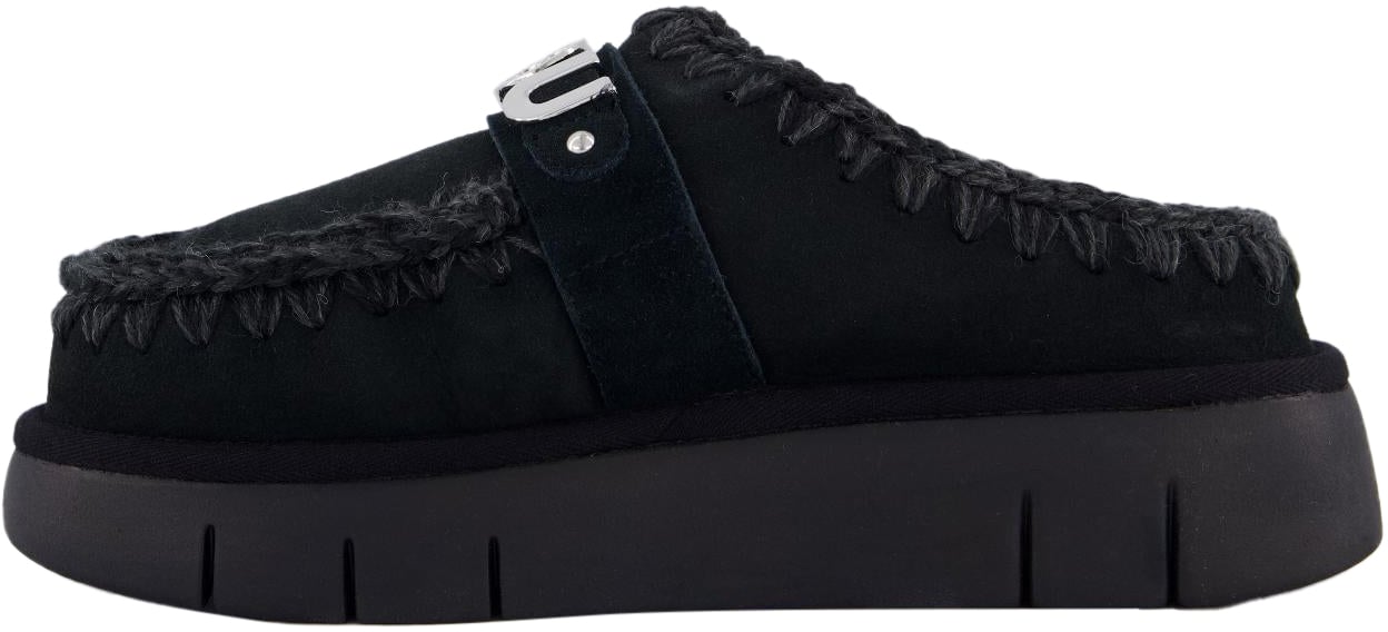 MOU Dames Bounce Clog Zwart Zwart
