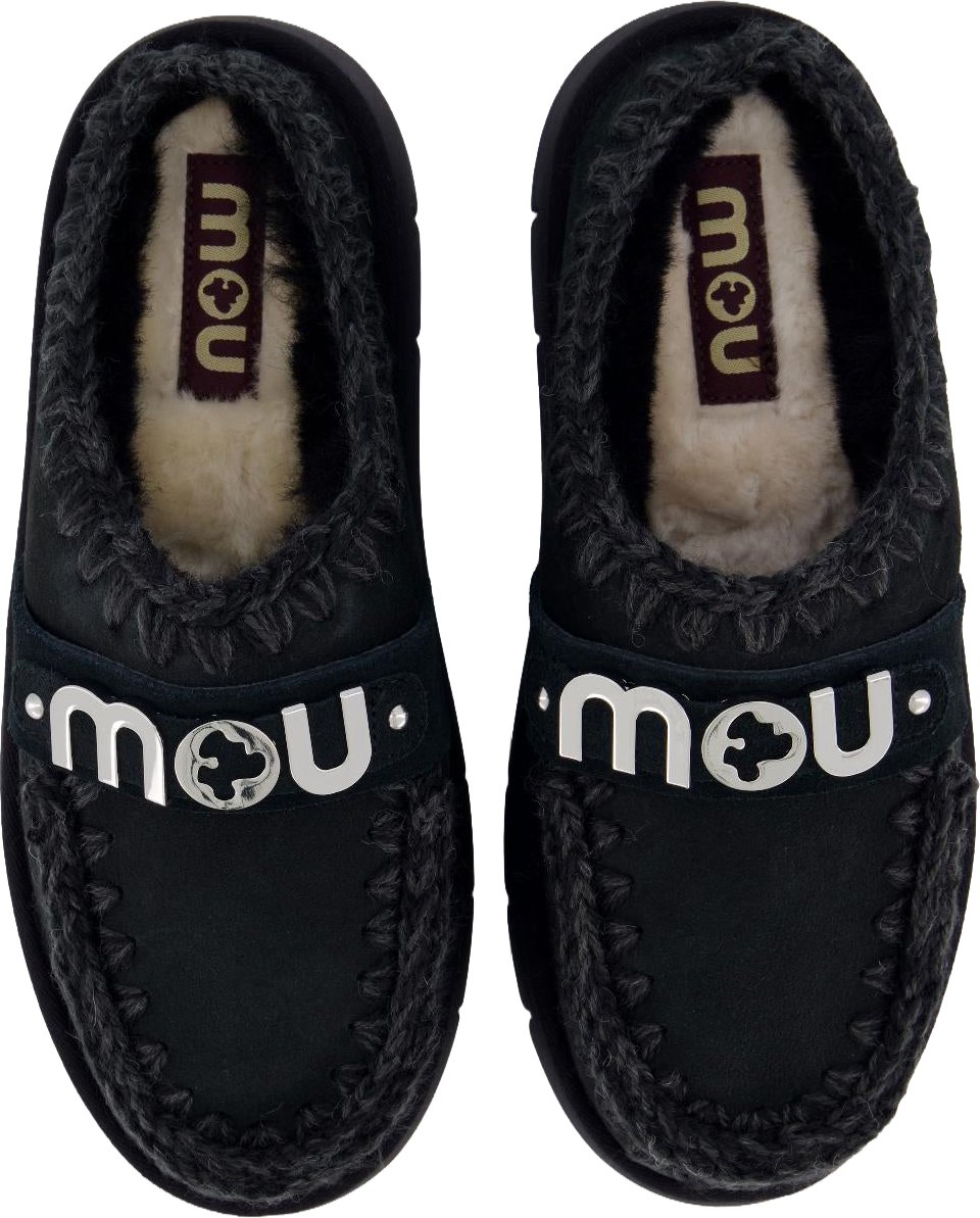Mou Dames Bounce Clog Zwart pantoffels Zwart