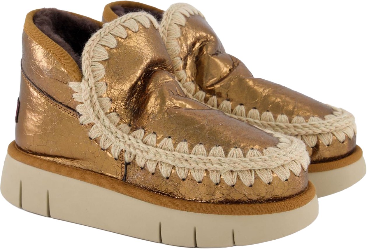 Mou Dames Eskimo Bounce Sneaker Bronze enkellaarsjes Beige