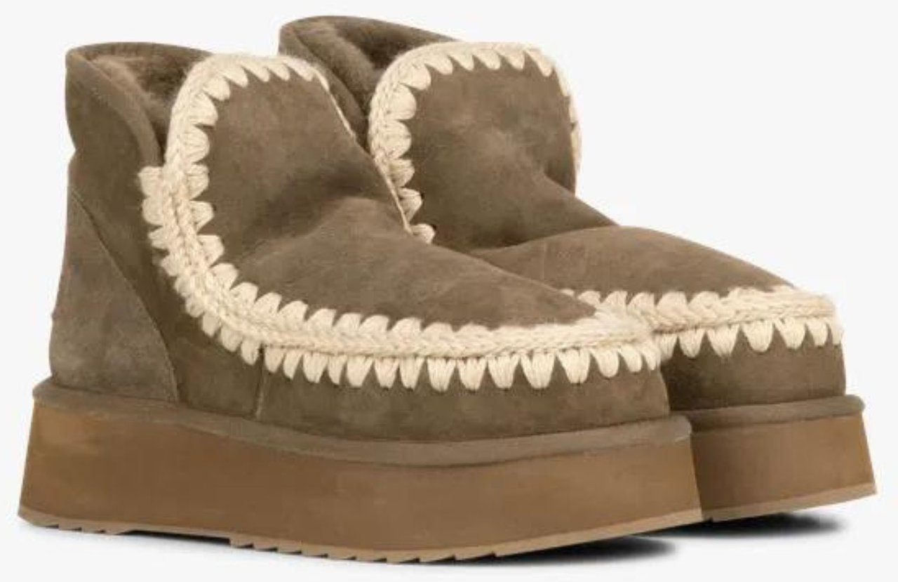 MOU Mou  Pantoffels Donkergroen Mu.fw681000a Groen