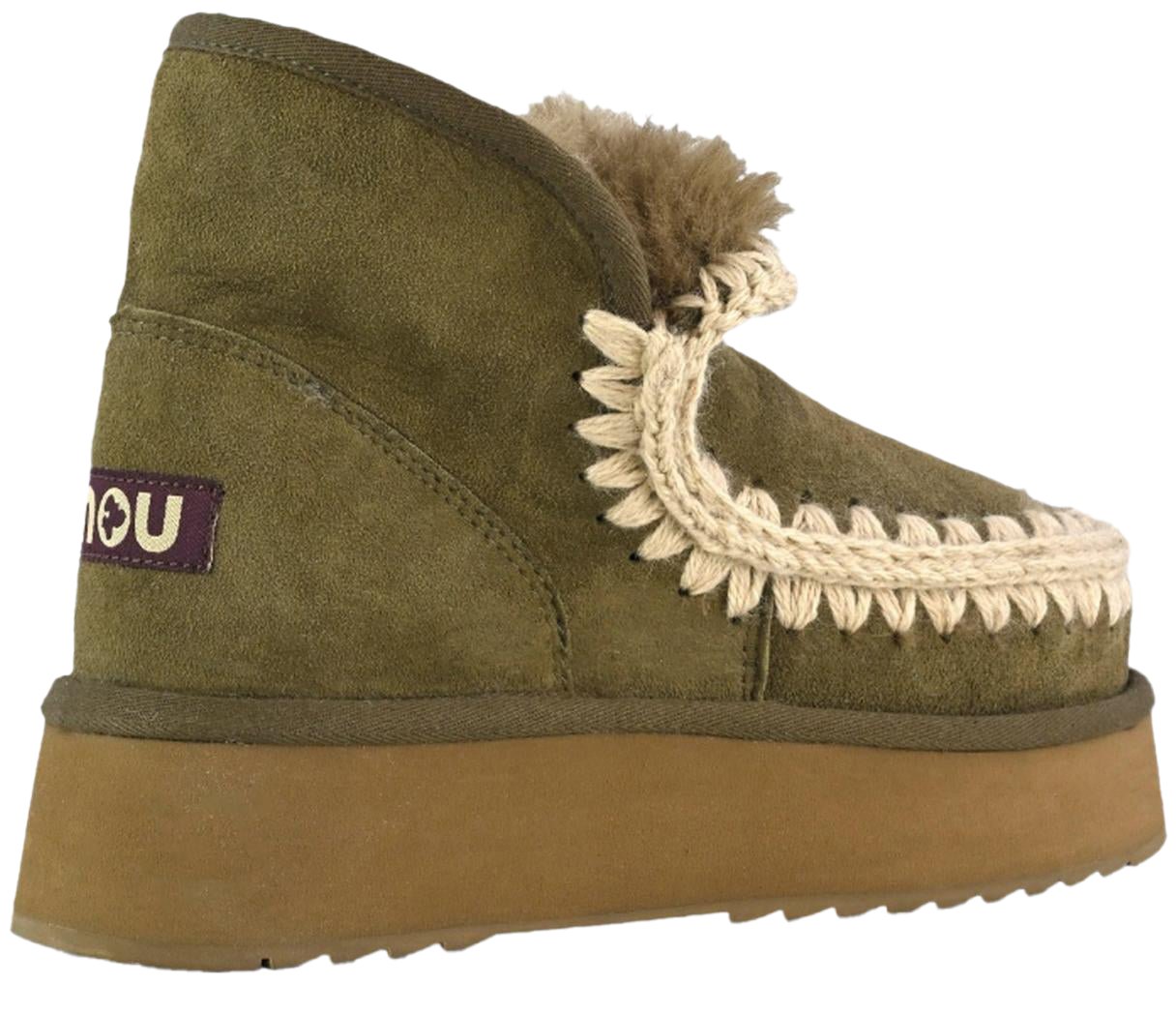 MOU Dames Mini Eskimo Platform Boot Groen