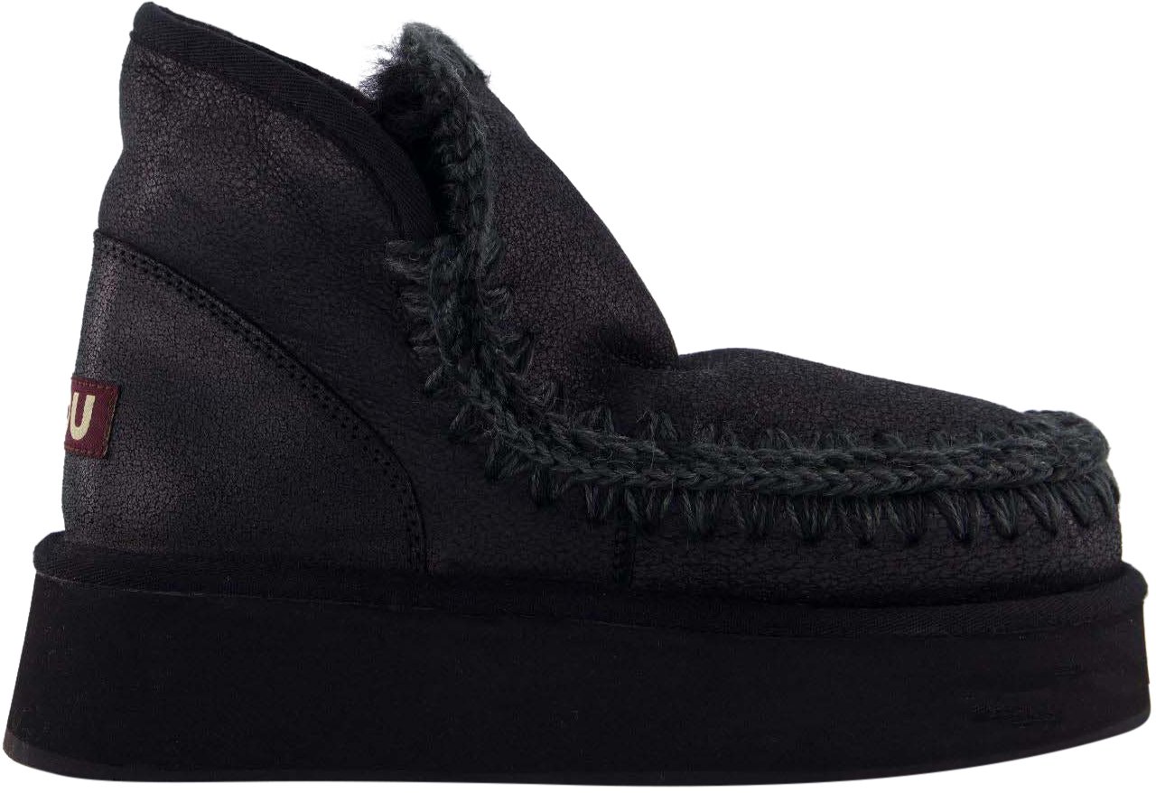 MOU Dames Mini Eskimo Platform Zwart Zwart