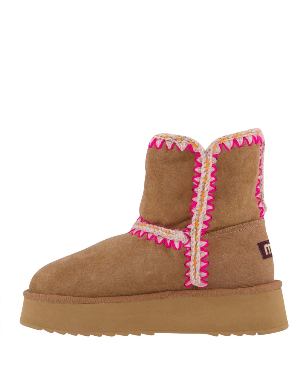 MOU Dames Norfolk Platform Punk Brown Roze