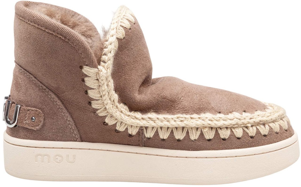 MOU Mou new eskimo nubuck sneakers with metal logo Grijs