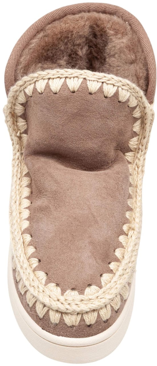 MOU Mou new eskimo nubuck sneakers with metal logo Grijs