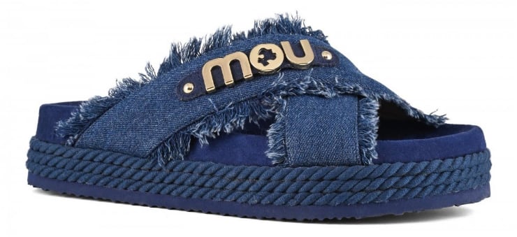 MOU Sandals Denim Blauw