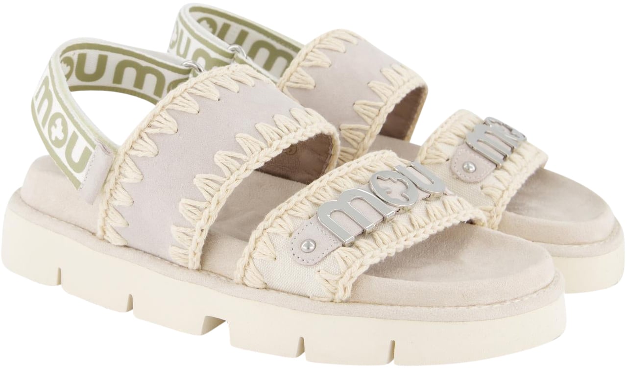 MOU Dames Bio Sandal Back Strap Wit Wit