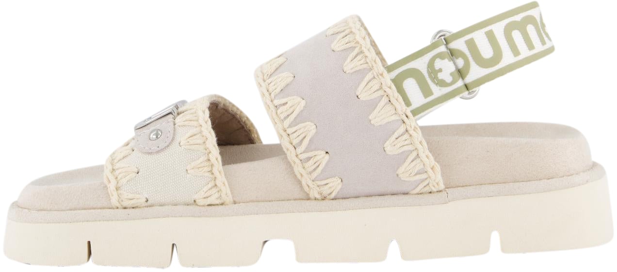 MOU Dames Bio Sandal Back Strap Wit Wit