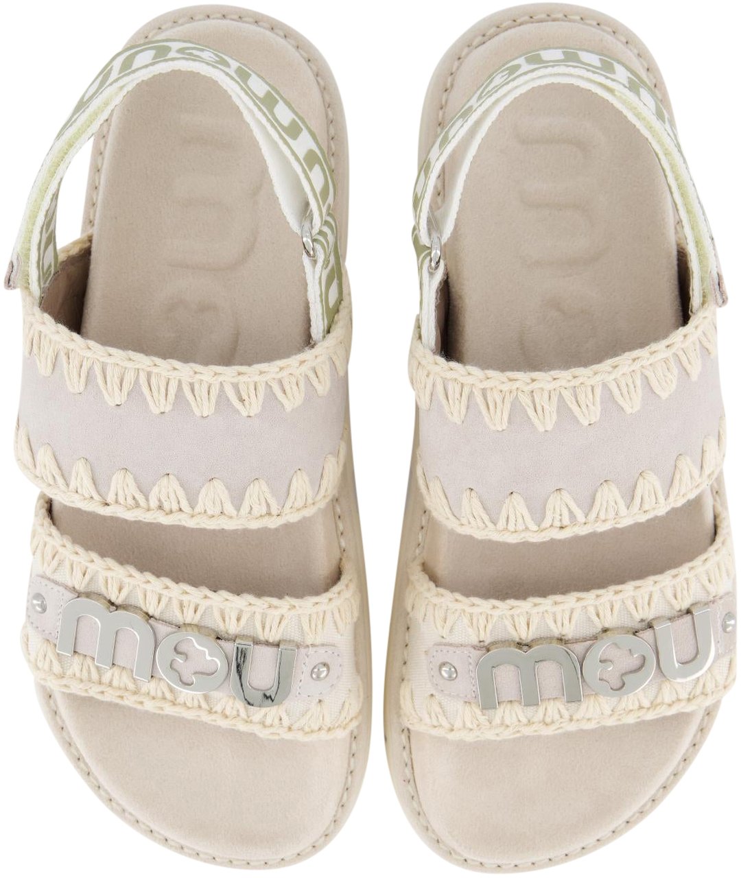 MOU Dames Bio Sandal Back Strap Wit Wit