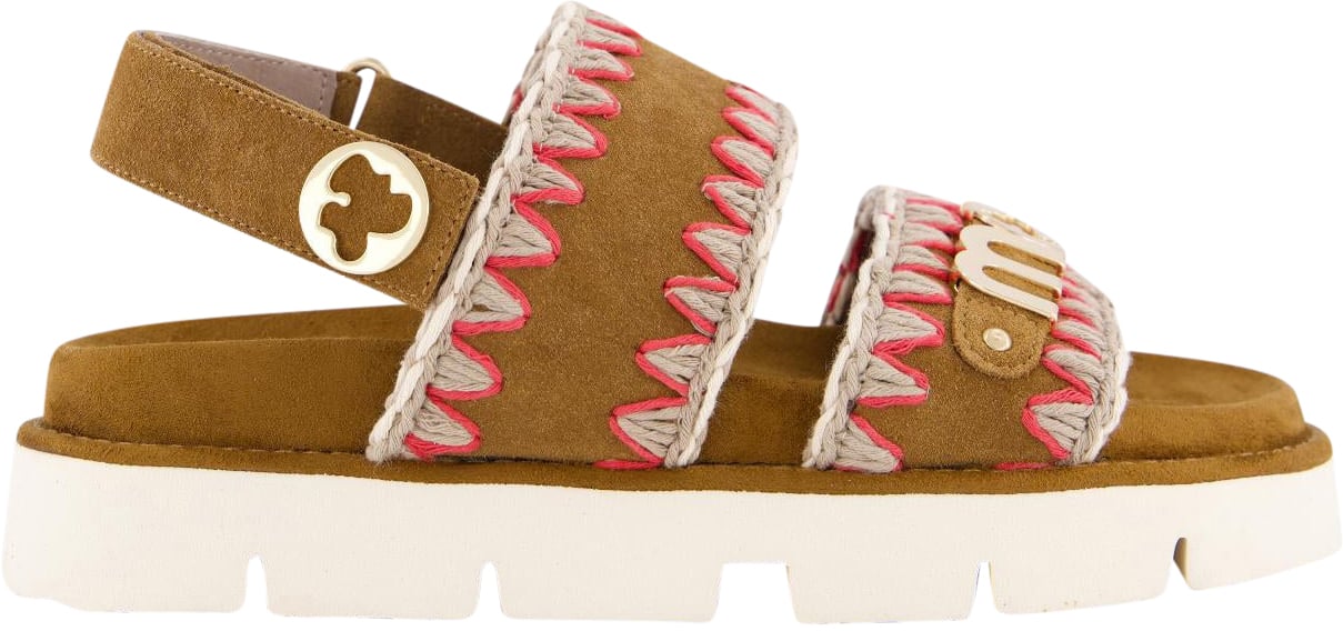 MOU Dames Bio Sandal Overstitching Cogna Bruin