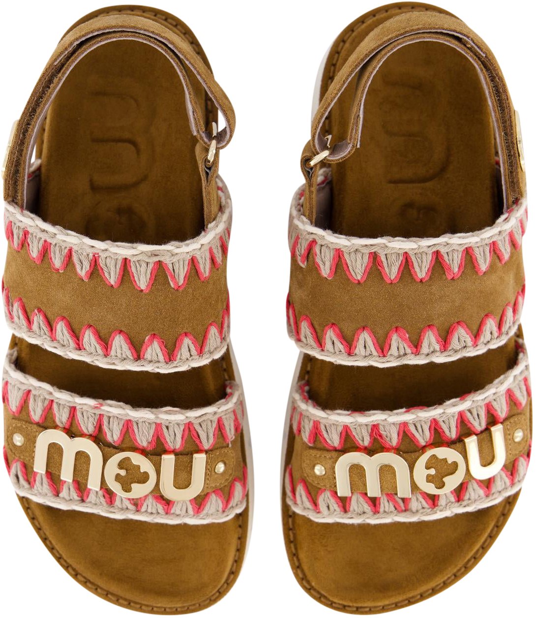 MOU Dames Bio Sandal Overstitching Cogna Bruin
