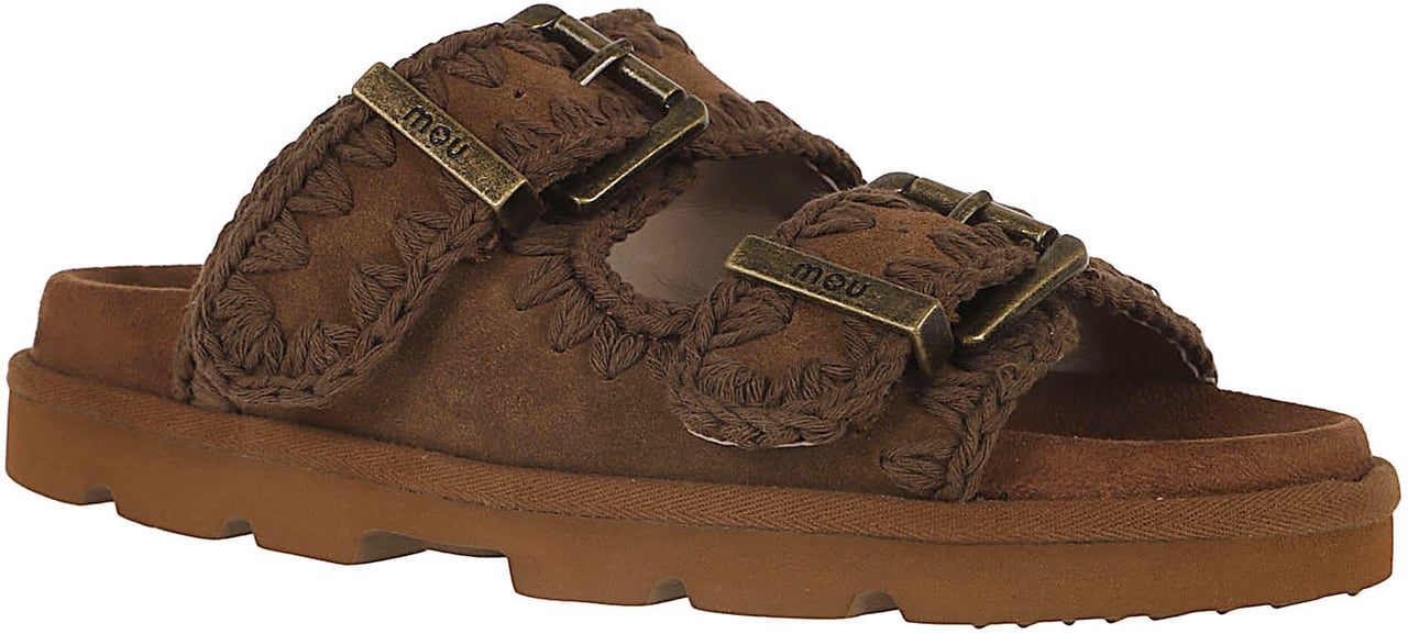 MOU Low bio sandal two buckles al Maroon