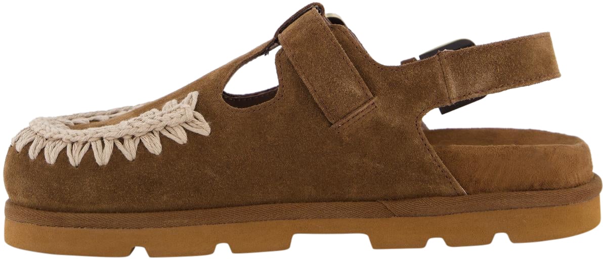 MOU Dames Low Bio Sandaal Nutbrown Bruin