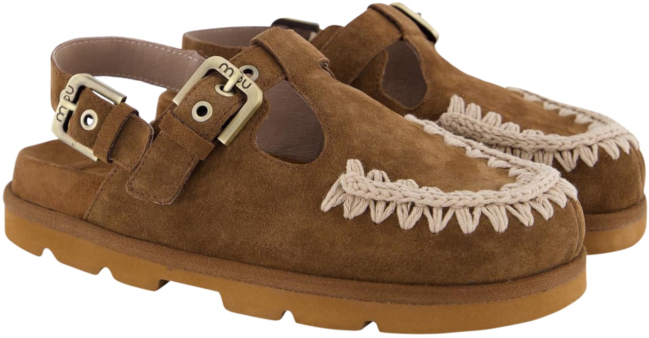 MOU Dames Low Bio Sandaal Nutbrown Bruin