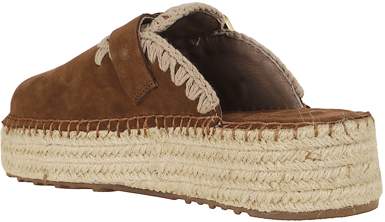 MOU Jute clog plain suede Maroon