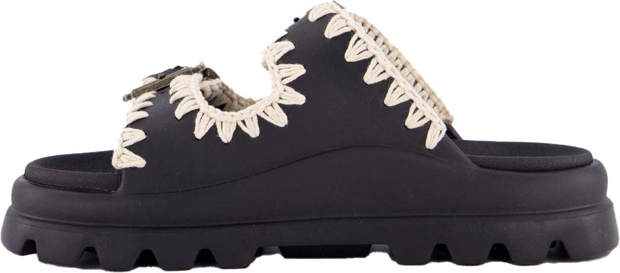 MOU Dames Eva One-Piece Slide Two-Buckle Zwart