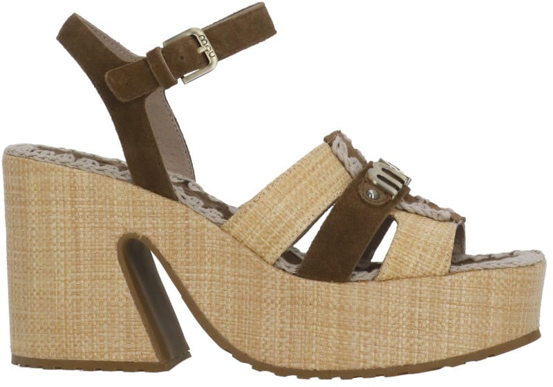 MOU With Heel Brown Beige