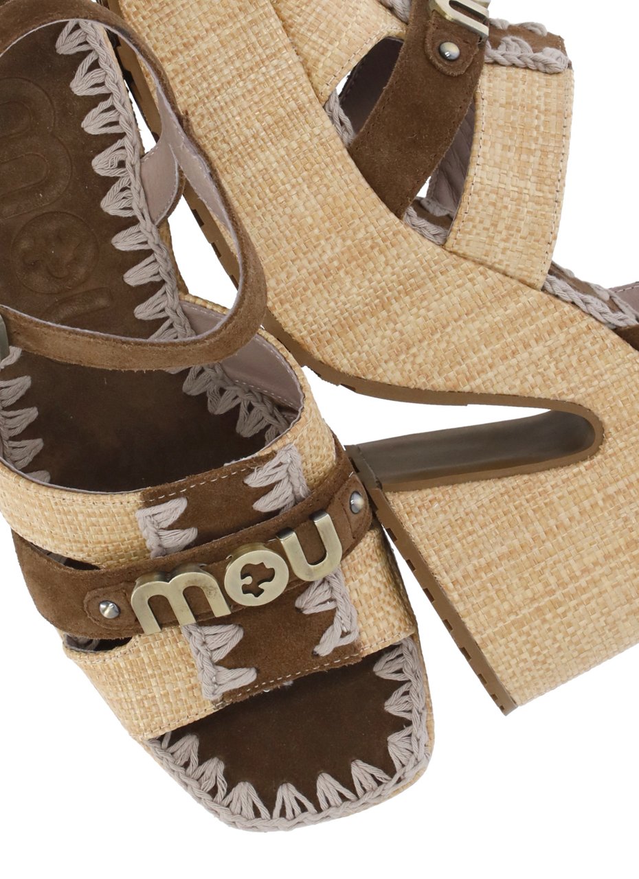MOU With Heel Brown Beige