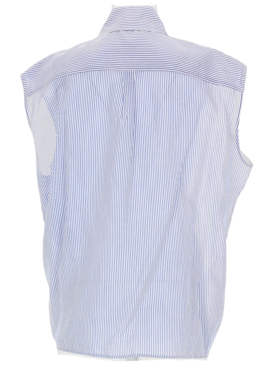 MRZ Asymmetrical Sleeveless Shirt with Front Tie Detail Wit
