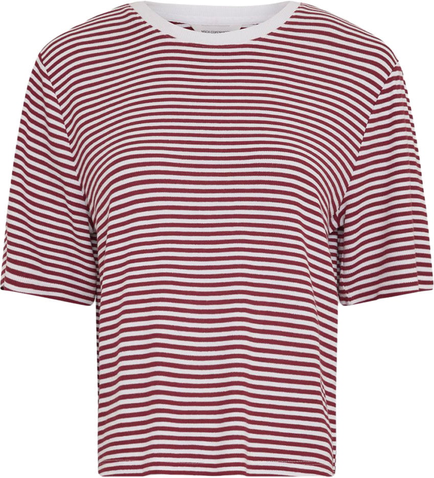 MSCH Copenhagen MOSS COPENHAGEN - Jana tee stp - 19000 - Egret/Rhubarb Rood