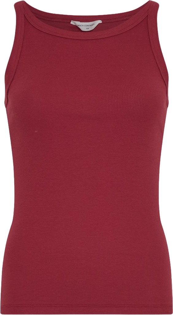 MSCH Copenhagen MOSS COPENHAGEN - Gubbe rasmia SL top - 19277 - Rhubarb Rood