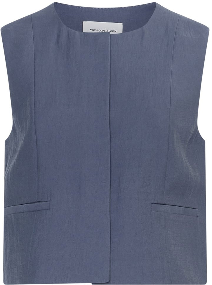 MSCH Copenhagen MOSS COPENHAGEN - Frode Waistcoat - 19661 - Vintage Indigo Blauw