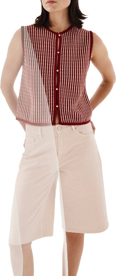 MSCH Copenhagen MOSS COPENHAGEN - Aspen ida denim shorts - 19842 - Light Pink Wash Rood