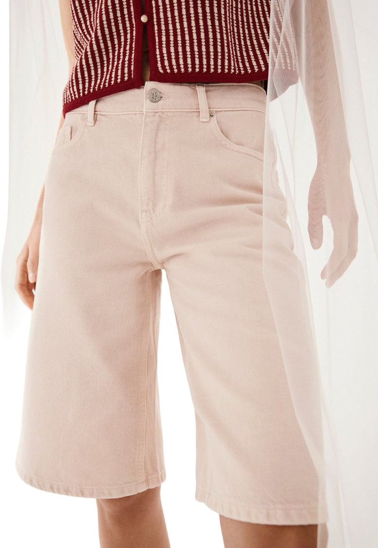 MSCH Copenhagen MOSS COPENHAGEN - Aspen ida denim shorts - 19842 - Light Pink Wash Rood