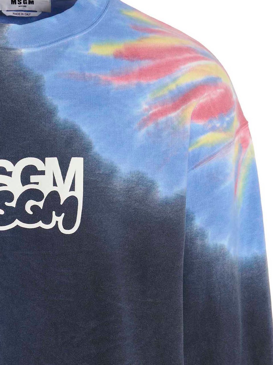 MSGM Multicolor Cotton Sweatshirt Zwart