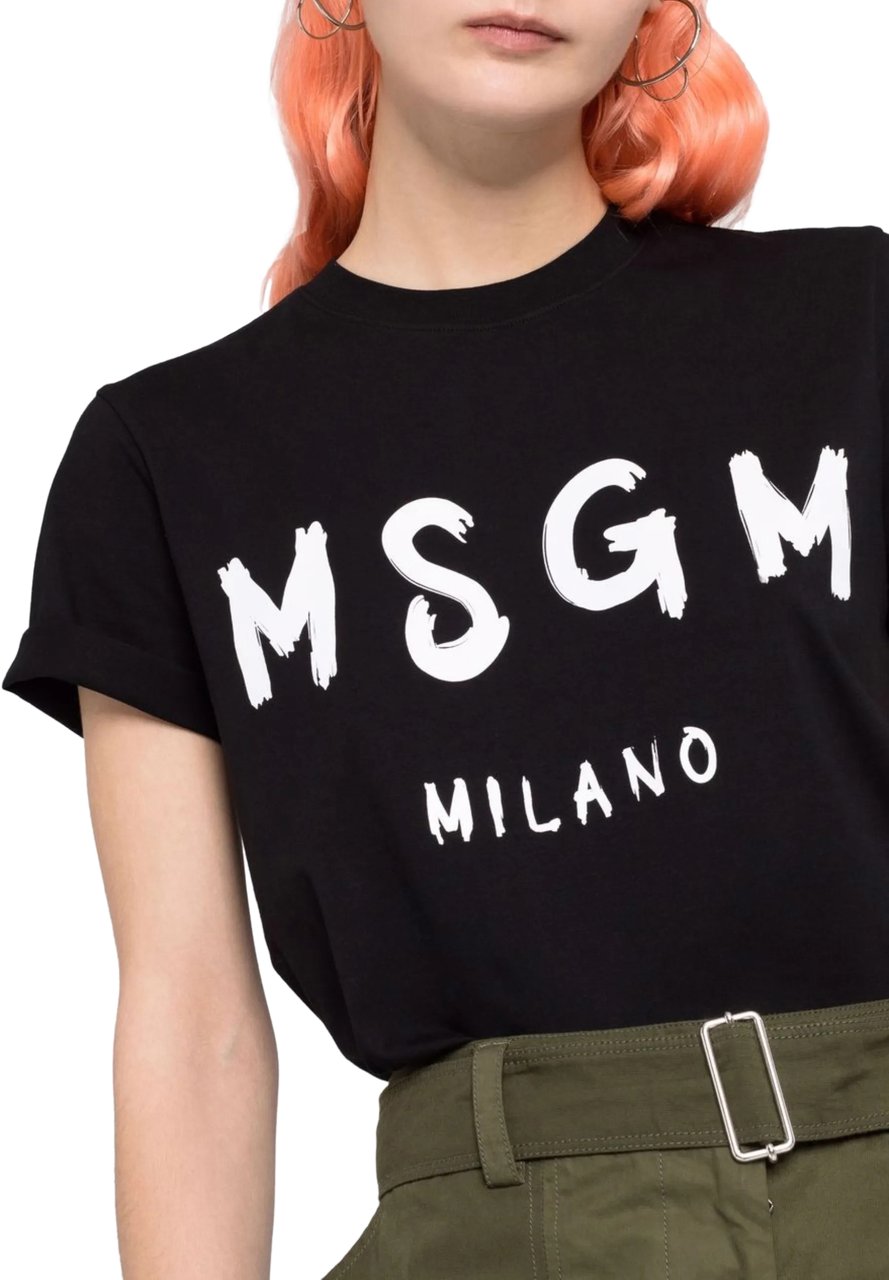 MSGM t-shirt black Zwart