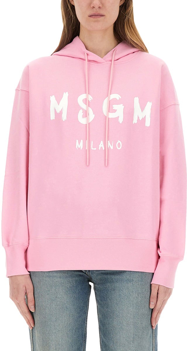 MSGM Relaxed Fit Pink Sweatshirt Roze